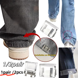 2/4pcs Invisible Leg Shortening Clip Household Items For Anti Drag Pants Hem Fixing Device Seam Free Hidden Pants Foot Fixers