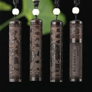 Ebony Wood Creative Portable Solid Wood Incense Tube