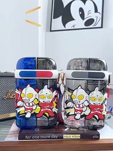 Bình tritan cao cấp 2 ngăn 640ml -SANRIO-Nhân vật hoạt hình.Bình nước đôi chịu nhiệt cao dễ thương cao cấpTVGHousewares