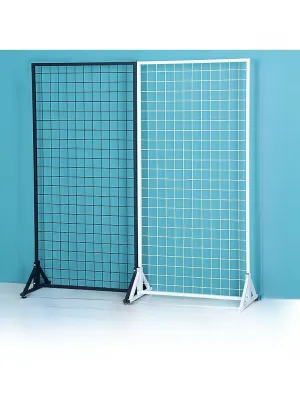 BIANLAOSHI | Double-sided Display Rack Metal Grid Shelving