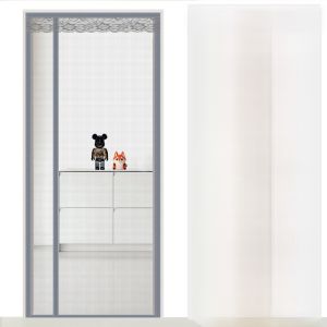 ม่านประตูกันยุงแบบหันข้างได้สำหรับห้องนอน ผ้าตาข่ายกันยุงแบบดูดซับแม่เหล็ก ไม่ต้องเจาะ ผ้าตาข่ายกันยุงแบบเปิดข้างเดียวสำหรับฤดูร้อน