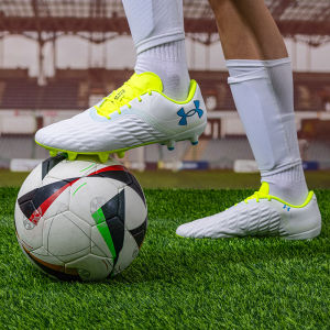 under Armour Mens Football Shoes Comfortable Artificial Grass Training Competition Anti-slip Adult Soccer Shoes FG Nail Shoes
