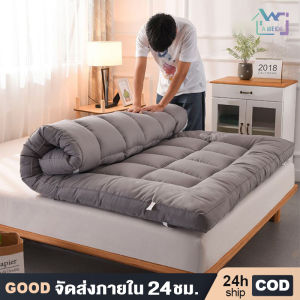 AIBE ท็อปเปอร์ 3.5ฟุต 5ฟุต 6ฟุต หลังเย็บหนา6นิ้ว (ถึงมือลูกค้า 2-3นิ้ว) ใยขนห่านเทียม4ชั้นหนานุ่ม ผ้าคัตตอล100%นุ่มไม่ระคายเคือง