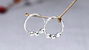 silver original italy 925 transfer bead earrings for women gift