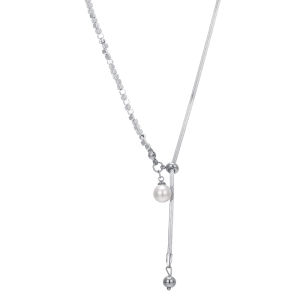 สร้อยคอแบบยาวแบบดึงได้ สร้อยคอแบบยาว โซ่เสื้อกันหนาว โซ่เสื้อสเวตเตอร์ โซ่ตกแต่ง เครื่องประดับแฟชั่นสำหรับผู้หญิง