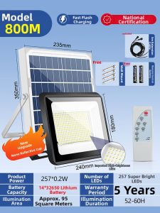 Onefire | Outdoor Automatic Solar Street Light 100W