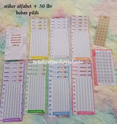 Money Saving Challenge | Kertas Binder A6 Bebas Pilih