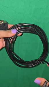 สาย RS232 9 pin DB9 สายต่อตรง Male to Female cable ความยาว 3 เมตร สีดำ