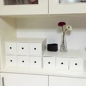 Nordic Style Entrance Door Storage Box Drawer Type Living Room Mask Storage Cabinet Desktop Cosmetic Mask Storage Box