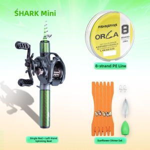 fishingfans | Mini Compact Ultralight Soft Spinning Fishing Rod Kit