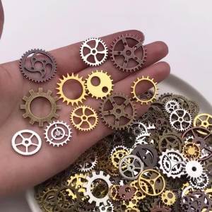 4 Màu Sắc Phối Hợp Phong Cách Steampunk Bánh Răng Kim Loại Mặt Dây Chuyền 30g/50g Kim Loại Cơ Khí Tự Làm Phụ Kiện Làm Trang Sức
