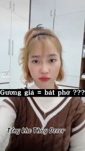 Gương tròn 30cm decor dán tường siêu nhanh đẹp mê ly Hàng xịn cao cấp VOG