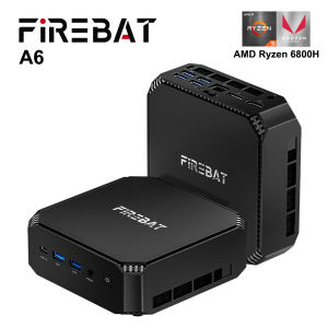 FIREBAT A6 MiniPC AMD R7 7735HS Dual Band WiFi6 BT5.2 16GB LPDDR5 RAM 512GB SSD Windows 11 Desktop Gaming Computer Mini PC