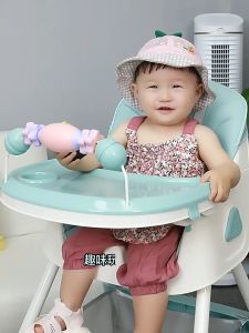 BabyMabo เก้าอี้กินข้าวเด็ก 4in1 พับเก็บได้ 2 ชั้น สายนิรภัย ปรับความสูงได้ เก้าอี้ทานข้าว