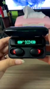 Promosi TWS Headset Bluetooth F9-5 & F9.5: Earclip Earphone Stereo Digital Display & Powebank 3500mAh