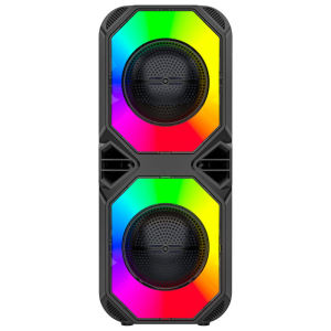 Speaker Bluetooth Karaoke Besar Super Bass 15 Inch Polytron 2 Mic Protable Wireless Salon Aktif Advance Musik Box Full Bass Lampu RGB Spiker Audio Hi-Fi KTV Set Subwoofer Radio FM/TF Card/SD Card/USB/TWS/ECHO