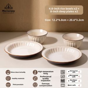 mornenjoy | Aesthetic Vintage Home-use Bowls and Plates