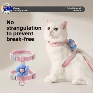 MONLEYTA | Adjustable Cat Leash For Outdoor Walking Prevents Escape Durable Cat Rope Harness Comfortable For Cats Easy To Control