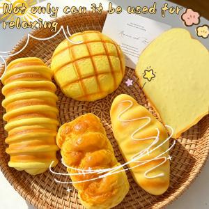 Creative Simulation Bread Toast Squeeze Toy Slow Rising Squishy Toy Stress Relief Toys Spoof Tease People Desktop Decoration