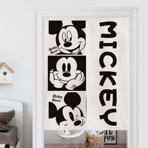 Mickey Mouse Style Half Door Curtain Bedroom Room Partition No Punching Required Short Curtain Hanging Cloth Home Decor
