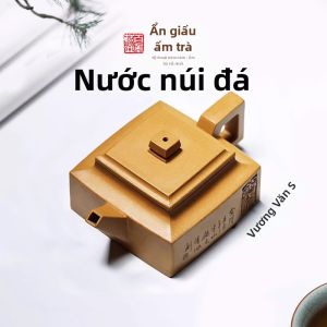CANGHUTIANXIA | Bình Trà Vuông Duan Ni Màu Vàng Kim Cương Sức Chứa Nhỏ để Sử Dụng tại Nhà