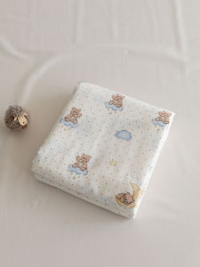 Cartoon Pure Cotton Double Layer Bedding Cover Single Piece Queen Size 200x230 Durable Washable Bedding Envelope Cover