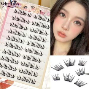 VelvetLash【Local Stock】10Rows Korean Girl Group Style False Eyelashes Natural Enlarging Self-Adhesive Cluster Lashes