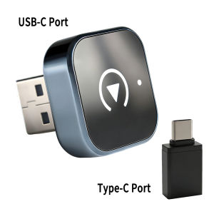 Wireless Conversion Box 2-in-1 Wireless CarPlay Android Auto Smart AI Dongle Plug and Play Car Multimedia Connection Adapter
