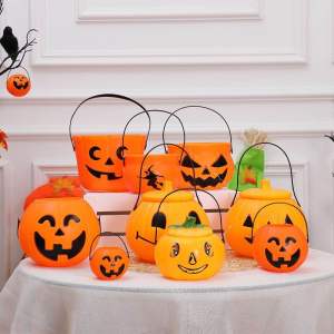 Halloween pumpkin basket/keranjang permen halloween/decoration ember halloween