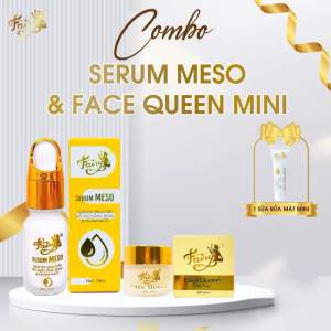 COMBO FACE QUEEN mini 10g + SERUM MESO mini 10ml FAIRY Hỗ trợ sáng da cấp ẩm căng bóng (tặng 1 Nạ + 1 Kẹp Tóc)