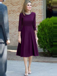 Kate Middleton Celebrity Same Style Work Clothing Business Womens Clothing New Arrival Elegance Temperament Waist-Controlled Slimming Mid-Length Dress Female
