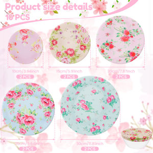 10Pcs Bowl Cover Stretch Lid Cloth Bowl Cover Reusable Fabric Bowl Cover Elastic Portable Bowl Dust Cover for Party Picnic Home