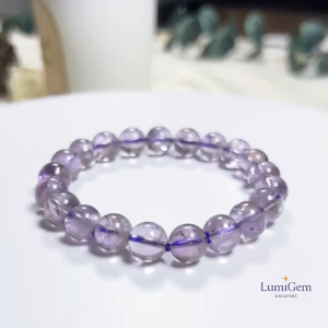 [SG] LumiGem 4A Purple Azeztulite Bracelet – Spiritual Awakening • Calm Focus • Wisdom