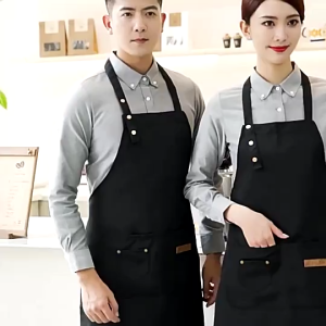 custom name or logo for waterproof apron chef kitchen apron coffee shop milk tea shop work apron