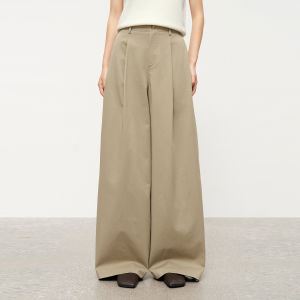 DESIGNICE | Cotton Casual Pants High Waist Easy to Match