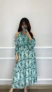 SV 6824 - Alyssa Dress | Silvervogue | Gaun Chiffon Midi Pakaian Wanita