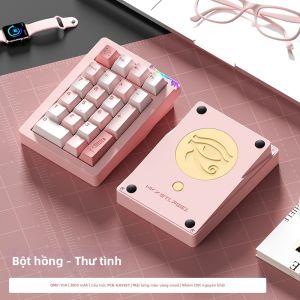 Bàn phím số mini cơ không dây ba chế độ vỏ hợp kim nhôm Vike Stars21 kết nối Bluetooth 2000mAh thay thế nóng cho văn phòng và gaming