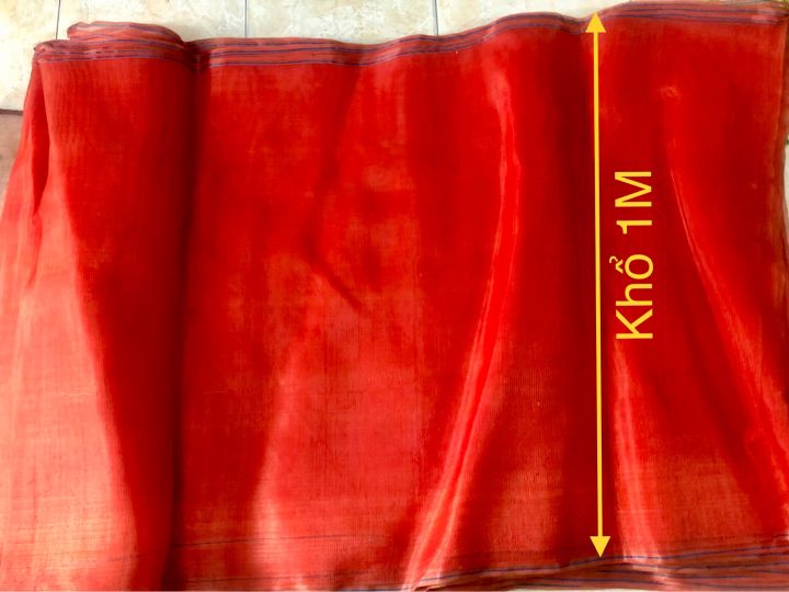 [Khổ 1M] Lưới mùng chắn côn trùng màu cam lỗ 1li (1mm). Trồng rau, nuôi ...