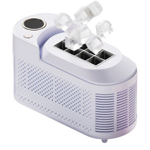 Compact Portable Ice Maker 12V for Car RV Travel Countertop Machine 8 Cubes in 10 Mins Quiet Mini Ice Maker for Home