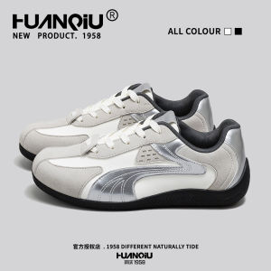 Low-Top Casual Mens Sneakers Thick Bottom Deqin Shoes Sporty Trendy Fall Winter New Style Global Best-Selling White Sneakers