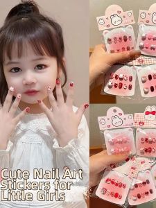 ENEN | Cute Cartoon Red Series Peel-Off Childrens Nail Stickers