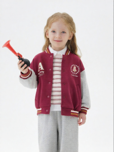 Marc&Janie | Retro Academy Color Block Baseball Jacket for Baby