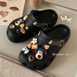 น่ารัก รองเท้าแตะสุนัขหัวใหญ่ชุดกลางแจ้งของผู้ชาย ฤดูร้อน ลำลอง รองเท้าส้นแบน EVA สําหรับนักเรียนและเยาวชนสวมใส่ทุกวัน