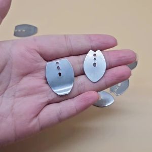 6Pcs Original Stainless Steel Swim Jig Dancer Blades Chatterbait Blades Spinner Blades Freshwater Saltwater Blade Accessories