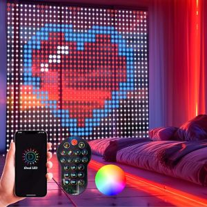 ไฟม่าน LED อัจฉริยะ ไฟประดับม่านแบบสายพร้อมแอปและรีโมท ควบคุมการเปลี่ยนสีได้ สำหรับตกแต่งบ้าน งานปาร์ตี้ และคริสต์มาส