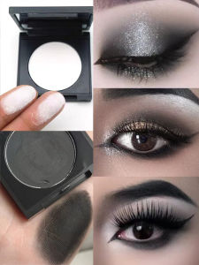 Easy Color Smoked Eye Makeup Stage Makeup Monochrome Eyeshadow Matte White Black Latin Dance Makeup Eyebrow Powder Cosmetics