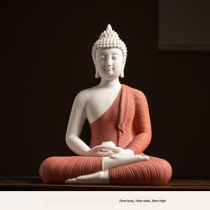 Ceramic Sanbao Buddha Sakyamuni Buddha No Amitabha Buddha Bhaisajyaguru Sakyamuni Buddha Home Ornaments Lamp Ring