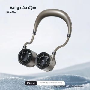 Quạt Đeo Cổ Có Thể Sạc Lại Bằng USB-C Với Màn Hình LED Điều Chỉnh Được 100 Cấp Độ Làm Mát Bằng Tuabin Kép Rảnh Tay Khi Đi Du Lịch