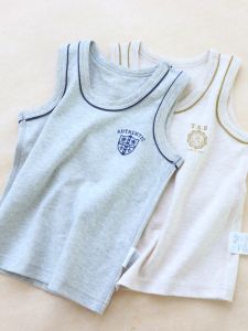 ชุด2ชิ้นเสื้อกล้ามเด็กผ้าสำลีคอตตอนไม่มีโครงชุดนอนแขนกุดเพิ่มความหนาสำหรับเด็กเล็กเด็กโตปานกลางเด็กเล็กชายหญิงฤดูใบไม้ผลิฤดูใบไม้ร่วงฤดูหนาว