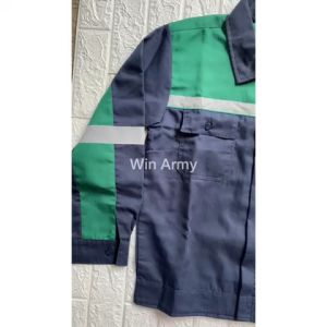 WIN Wearpack Safety Baju Kerja Lengan Panjang Kombinasi Katelpak Kombinasi Kemeja 2 tone Kombinasi 2 panjang